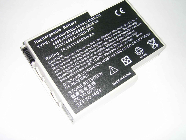 4400mAh laptop battery for GATEWAY 400VTX, 450E, 450RGH, 450ROG, 450SP, 450SX4, 450X,450XL SQU-203