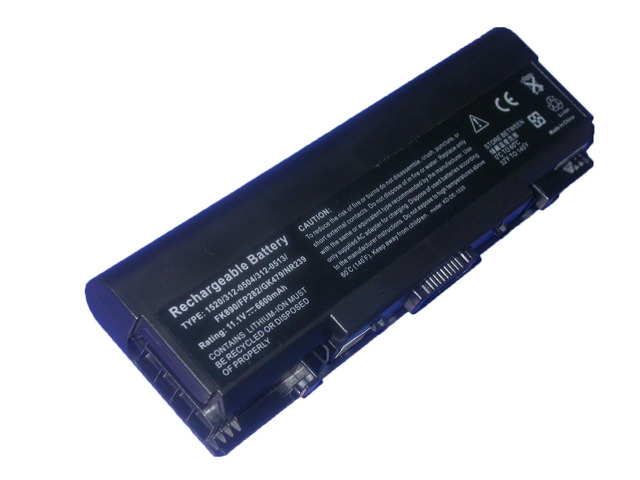 6600mAh Laptop Battery For DELL Inspiron 1520,1521,1720,1721 series Vostro 1500,1700 series 312-0518, 312-0577, 312-0513, NR239, FK890