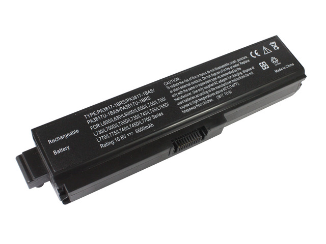 6600m Ah laptop battery for TOSHIBA Satellite A660 Satellite A660-01S Satellite A660-042 PA3817U-1BAS,PA3817U-1BRS,PA3817-1BAS,PA3817-2BRS
