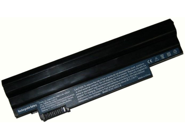 4400mAh Laptop Battery For ACER Aspire One AOD255 Aspire One AOD255- A01B/B Aspire One AOD255- A01B/K AK.003BT.071 AK.006BT.074 AL10A31