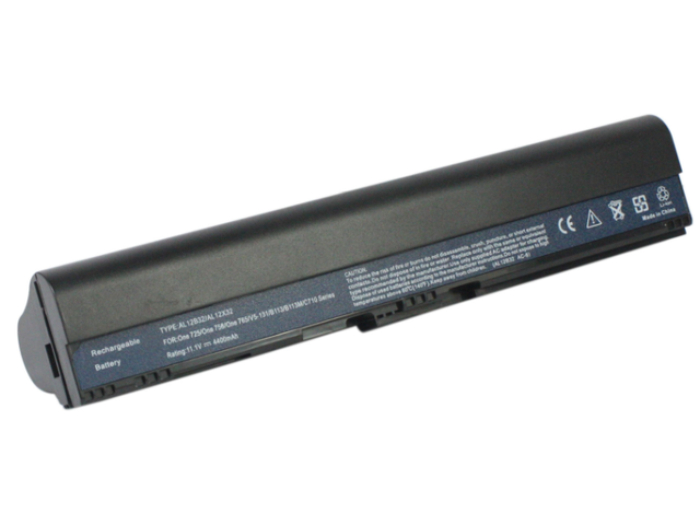 4400mAh Laptop Battery For ACER Aspire One 725 Series, ACER Aspire One 756 Series, ACER Aspire One 765 Series,AL12B32 AL12X32