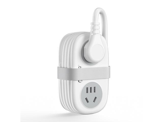 ORICO Travel Power Strip, 4 Outlets 3 USB Ports (1 USB C) with 4FT Wrapped Short Extension Cord, Compact Power Strip for Hotel Travel Cruise Ship.