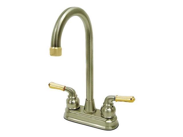 Kingston Brass KB499 Two Handle 4' Centerset High-Arch Bar Faucet