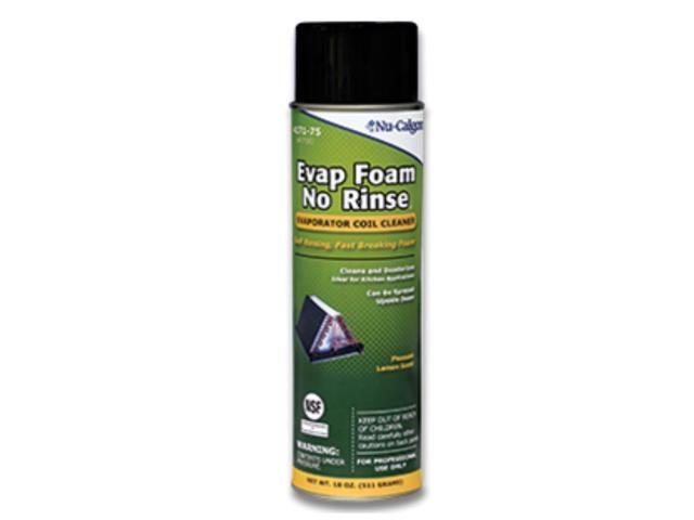 NU-CALGON 4171-75 Evaporator Coil Cleaner, Aerosol, Evap Foam, No Rinse, 18 oz,