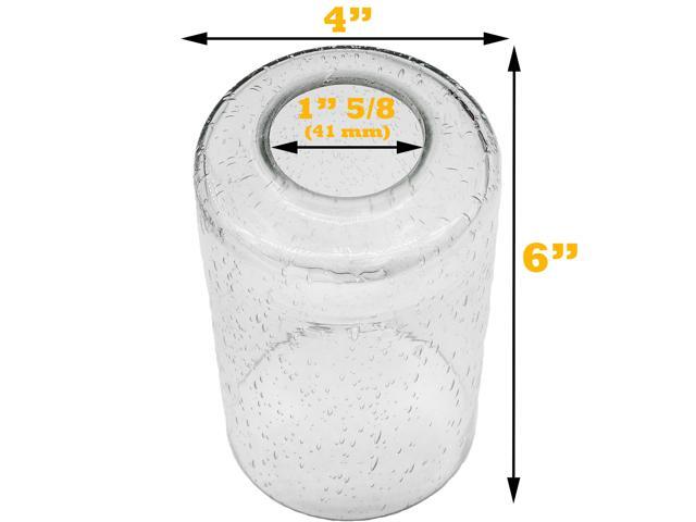 Bubble Seeded Glass Shade, LEDupdates 3 Packs Clear Cylinder for Light Fixture Glass replacement 1' 5/8 fitter