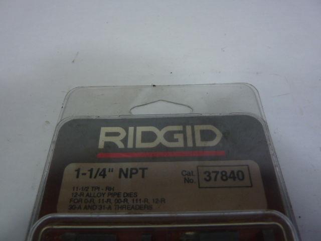 RIDGID 37840 Pipe Thread Die,1 1/4In,Alloy,4 Pc