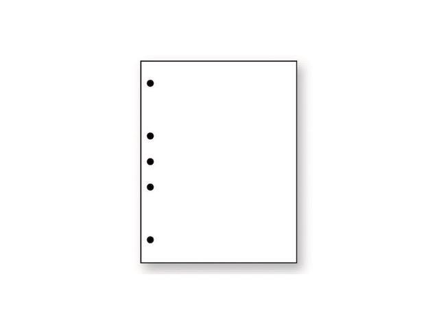 8-1/2'' x 11' Laser Cut Sheet, 20# White Stock, 5 Hole Punch Left, 5/16' Diameter (Carton of 2500)
