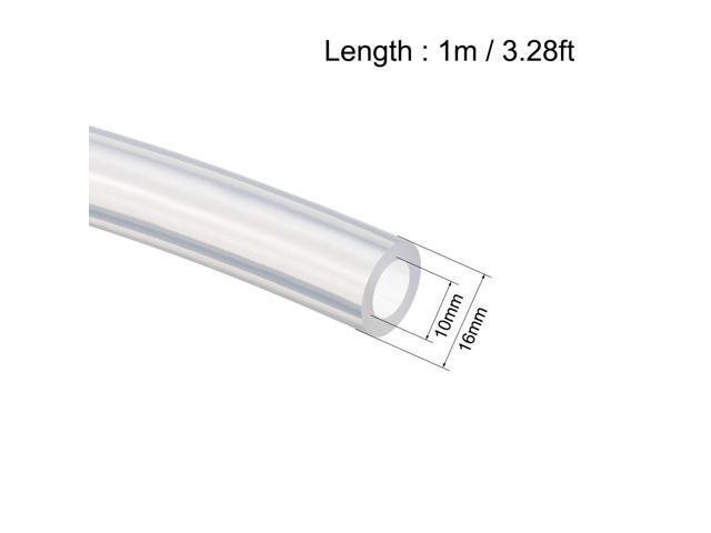 Silicone Tubing 10mm ID X 16mm OD 3.28ft 1m Flexible Silicon Rubber Tube Air Hose Pipe for Pump Transfer Clear