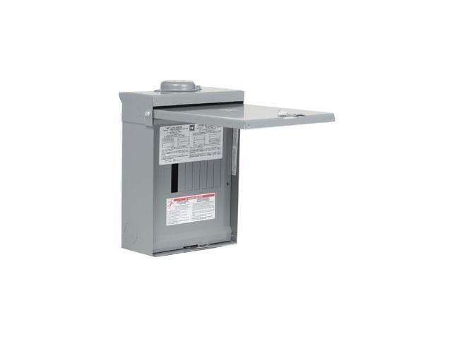 Load Center, Main Lug, 100 Amps, 120/240VAC Voltage, Number of Spaces: 6