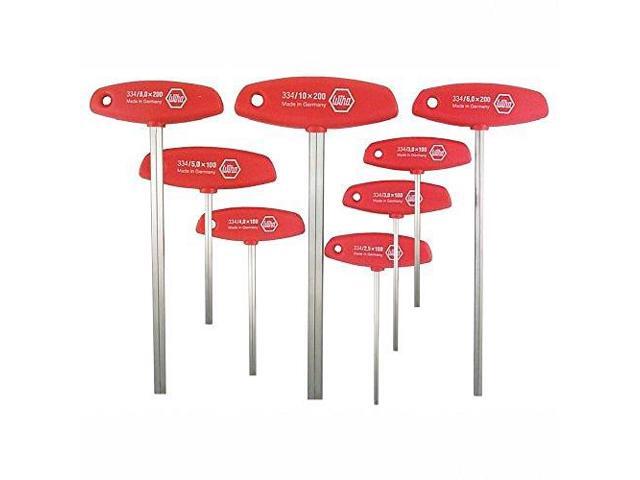 WIHA 33493 8 Piece Metric T-Shape Hex Key Set, 33493