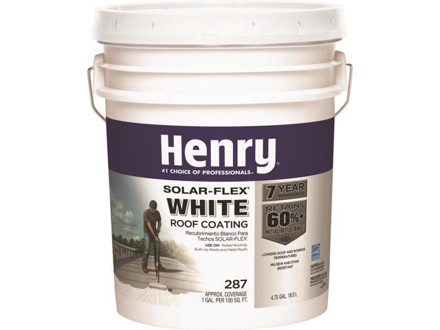 HENRY HE287SF018 Protective Roof Coating, 4.75 gal, Pail, White