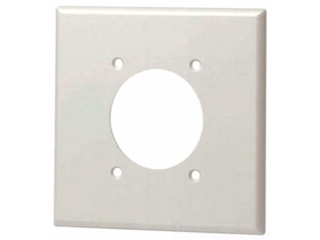 Leviton 80726 2-Gang Flush Mount 2.15-Inch Diameter Device Receptacle Wallplate, Brown