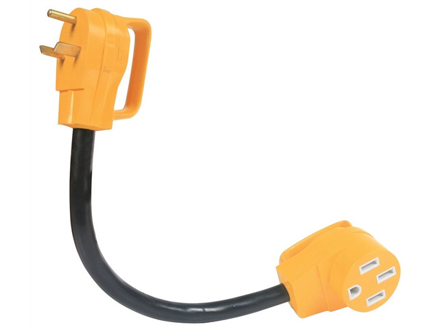 Camco PowerGrip 30A/50A Dogbone RV Power Cord Adapter 55183