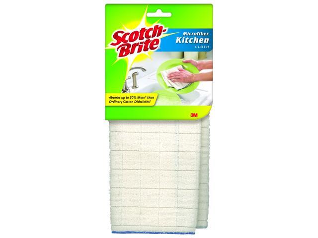 3M 90322 Microfiber Kitchen Cleaning Cloth, White, 2/Pack, 1 Pack