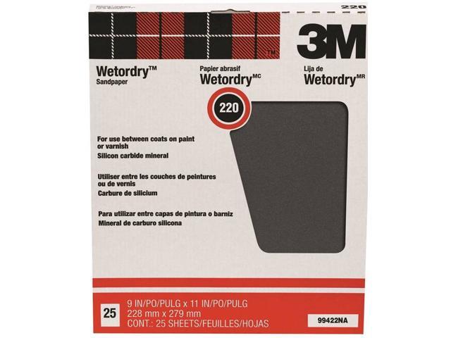 Photos - Other Power Tools 3M Wetordry Pro-Pak 9 In. x 11 In. 220 Grit Very Fine Sandpaper  (25-Pack)