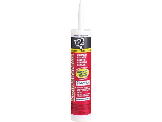 DAP 18510 Acrylic Latex Sealant, 10 oz, Cartridge, White, Acrylic Latex Base,