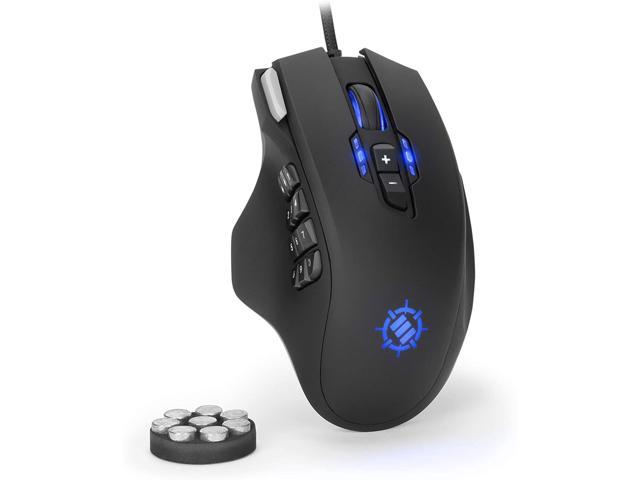 ENHANCE Theorem 2 MMO Gaming Mouse with 13 Programmable Side Buttons - RGB Gaming Mouse with 6 Customizable DPI Settings, 5 Gaming Profiles, Quick.
