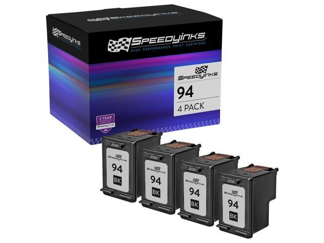Speedy Inks Remanufactured Ink Cartridge Replacement for HP 94 (Black, 4 Cartridge Pack) See list of compatible Deskjet, Officejet and Photosmart.