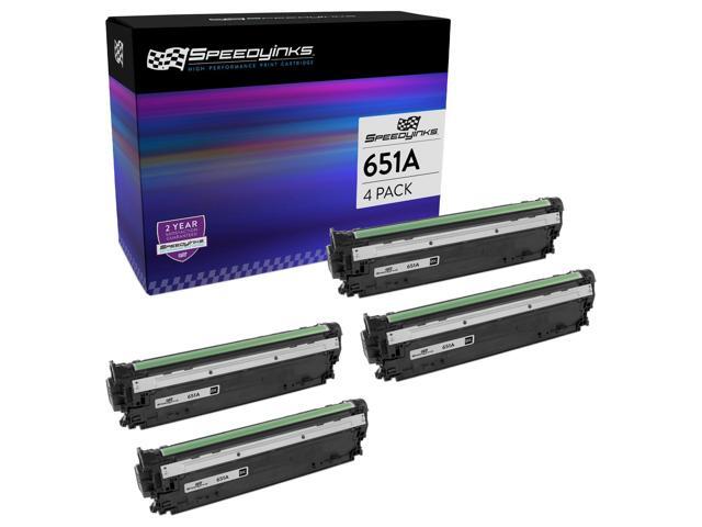 Speedy Inks Remanufactured Toner Cartridge Replacement for HP 651A / CE340A (Black, 4-Pack) Compatible with 700 Color MFP M775dn 700 Color MFP.