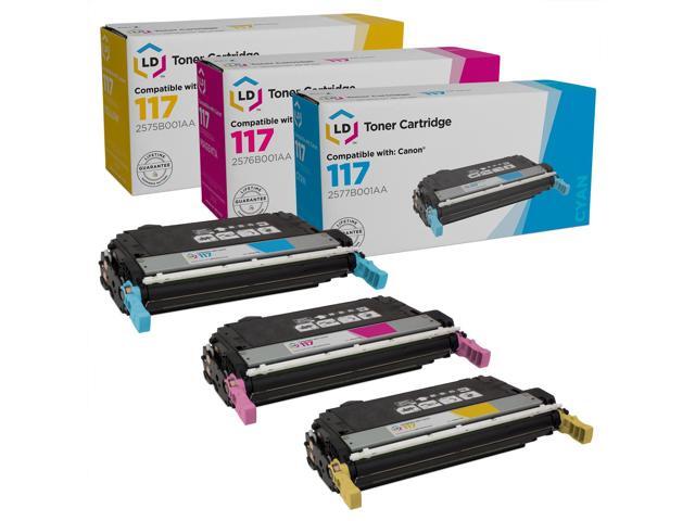 LD Products Remanufactured Toner Cartridge Replacement for Canon 117 (Cyan, Magenta, Yellow, 3-Multipack)