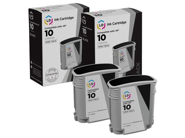 LD Products Remanufactured Ink Cartridge Replacement for HP 10 C4844A High Yield (Black, 2-Pack)