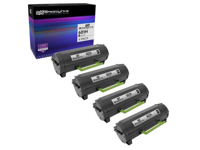 SPEEDYINKS Compatible Toner Cartridge Replacement for Lexmark 601H 60F1H00 High Yield (Black, 4-Multipack) Compatible with the following Lexmark...