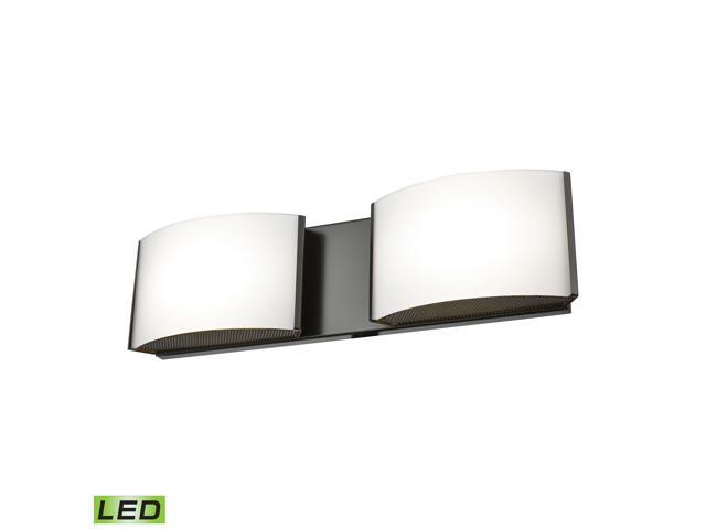 Photos - Light Bulb Pandora LED 2 Light LED Vanity In Oiled Bronze And Opal Glass BVL912-10-45