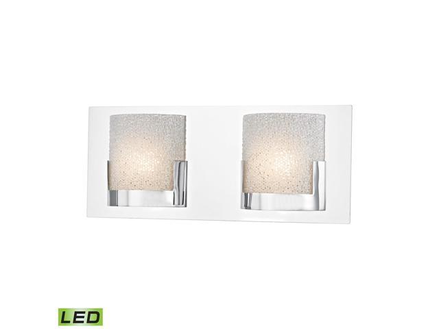 Photos - Light Bulb Ophelia 2 Light LED Vanity In Chrome And Clear Glass BVL1202-0-15