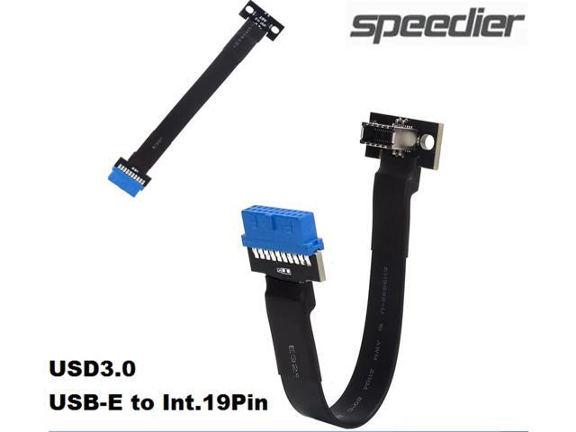 Misskit FPV USB 3.0 USB-E To Int.19 Pin TYPE-E 20Pin Header FPC Flat Extension Adapter Ribbon Cable EMI shielding(0.82ft)