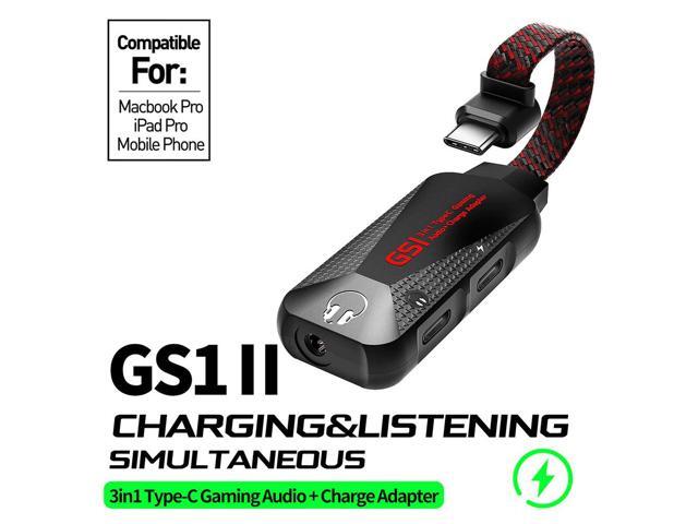3 in 1 Hi-Res Mobile Gaming Sound Card Type-C PDQC fast charge game phone Sound Card Charger Adapter For Xiaomi Samsung Huawei
