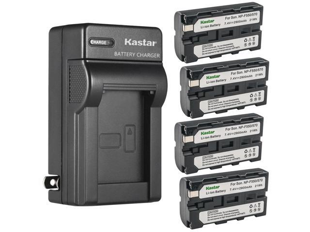 Kastar 4-Pack Battery and AC Wall Charger Replacement for Atomos Battery Atomos Shogun Flame, Atomos Shogun Inferno, Atomos Ninja Inferno Recording...