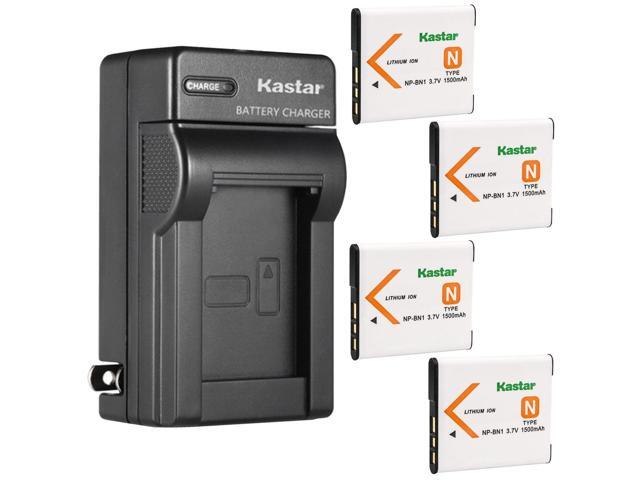 Kastar 4-Pack Battery and AC Wall Charger Replacement for Sony Cyber-shot DSC-WX150, Cyber-shot DSC-WX200, Cyber-shot DSC-WX220, Cyber-shot...