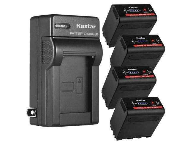 Kastar 4-Pack Battery and AC Wall Charger Replacement for LED Video Light CN-126 CN-160 CN-216 CN-304 CN126 CN160 CN216 CN304 VL600 YN300, Atomos...