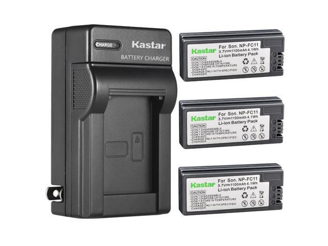 Kastar 3-Pack Battery and AC Wall Charger Replacement for Sony Cyber-shot DSC-V1, Cyber-shot DSC-F77, Cyber-shot DSC-F77E, Cyber-shot DSC-F77A,...