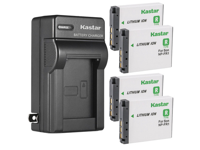 Kastar 4-Pack Battery and AC Wall Charger Replacement for Sony NP-FR1 Battery, BC-CS3, BC-CSD Charger, Sony Cyber-Shot DSC-G1 DSC-V3 DSC-F88...