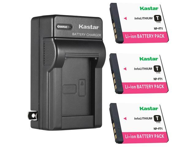 Kastar 3-Pack Battery and AC Wall Charger Replacement for Sony NP-FT1, Type T Battery, Sony C-CS3, BC-TR1 Charger, Sony Cyber-shot DSC-T10/W,...