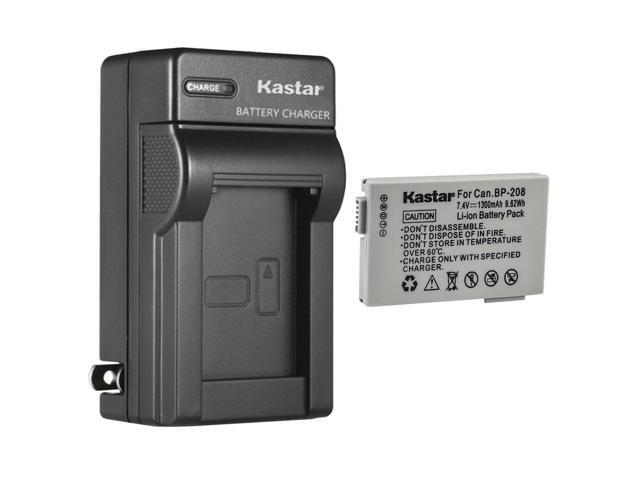 Kastar 1-Pack Battery and AC Wall Charger Replacement for Canon BP-208 BP208 BP-208DG Battery, Canon Optura S1, VIXIA HR10, DC10, DC19, DC20, DC21,...