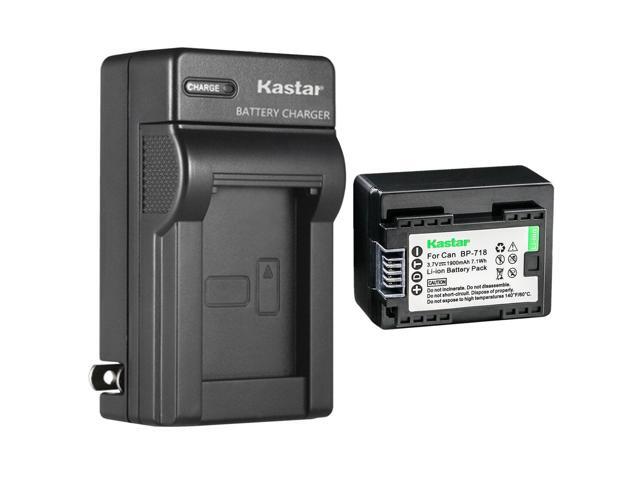 Kastar 1 Pack BP-718 BP718 Battery and AC Wall Charger Compatible with Canon VIXIA HF R50 HFR50, VIXIA HF R52 HFR52, VIXIA HF R60 HFR60, VIXIA HF...