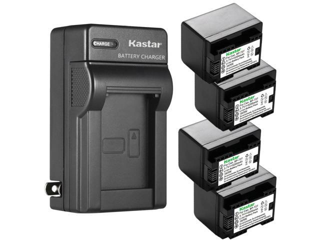 Kastar 4-Pack BP-727 BP727 Battery and AC Wall Charger Compatible with Canon VIXIA HF R40 HFR40, VIXIA HF R42 HFR42, VIXIA HF R50 HFR50, VIXIA HF...