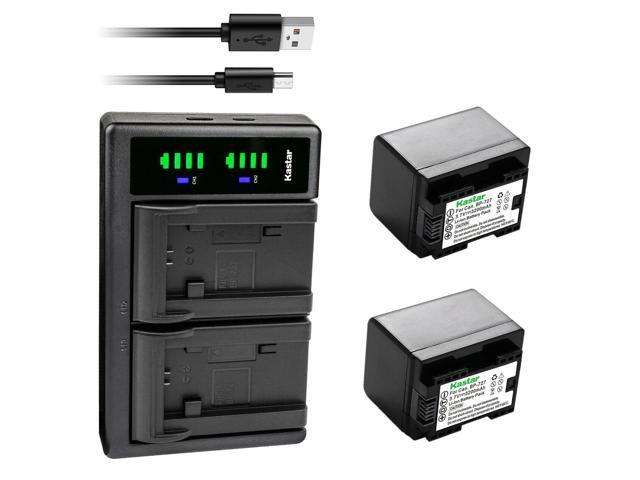 Kastar 2-Pack Battery and LTD2 USB Charger Replacement for Canon VIXIA HF R72 HFR72, VIXIA HF R80 HFR80, VIXIA HF R82 HFR82, VIXIA HF R300 HFR300,...