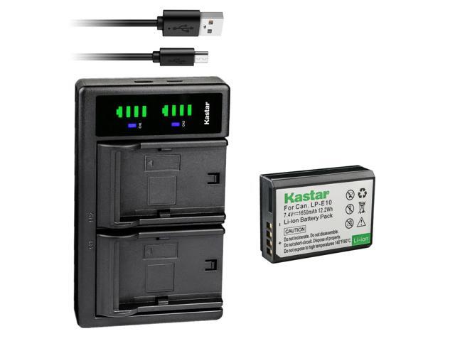 Kastar 1-Pack Battery and LTD2 USB Charger Replacement for Canon LP-E10 LPE10 Battery, Canon LC-E10 LC-E10N Charger, Canon EOS Kiss X50, EOS Kiss...