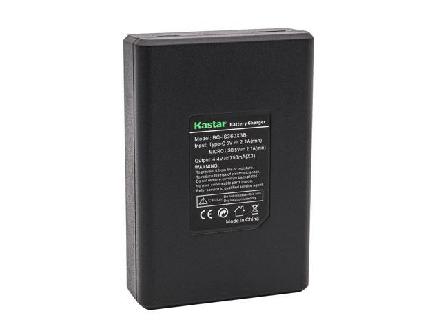 Kastar 4-Pack IS360X3B Battery and Triple USB Charger Compatible with Insta 360 X3 Rechargeable Lithium Polymer Battery, Insta360 X3 72MP...