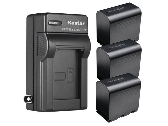 Kastar 3-Pack SSL-JVC70 Battery and AC Wall Charger Compatible with JVC SSL-JVC50, SSL-JVC70, SSL-JVC75, BN-S8I50 Battery, JVC GY-LS300,...
