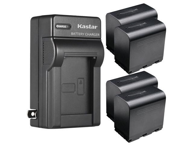Kastar 4-Pack SSL-JVC70 Battery and AC Wall Charger Compatible with JVC SSL-JVC50, SSL-JVC70, SSL-JVC75, BN-S8I50 Battery, JVC GY-LS300,...