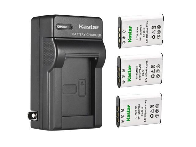 Kastar 3-Pack Battery and AC Wall Charger Replacement for Pentax D-LI78 Battery, Pentax D-BC78 Charger, Pentax Optio L50, Optio M50, Optio M60,...