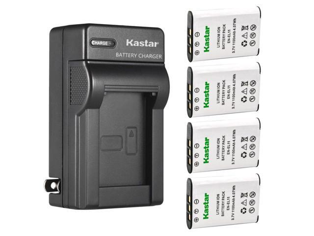 Kastar 4-Pack Battery and AC Wall Charger Replacement for Pentax D-LI78 Battery, Pentax D-BC78 Charger, Pentax Optio L50, Optio M50, Optio M60,...