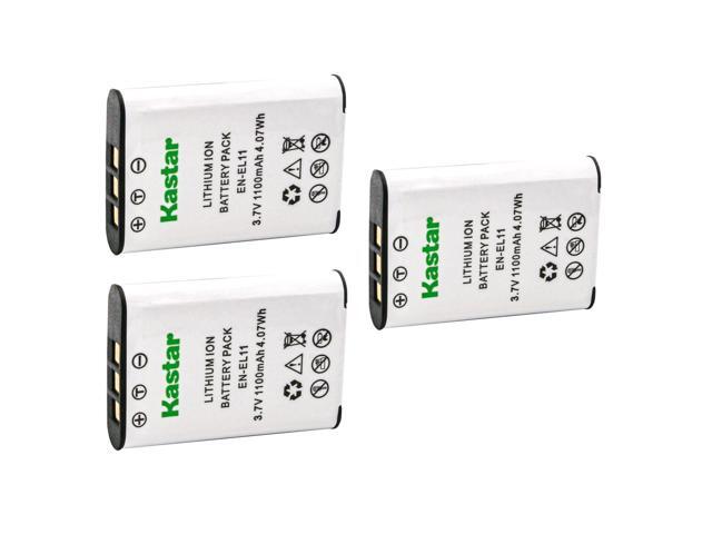 Kastar Battery 3-Pack Replacement for Pentax D-LI78 Battery, Pentax D-BC78 Charger, Pentax Optio L50, Optio M50, Optio M60, Optio S1, Optio V20,...