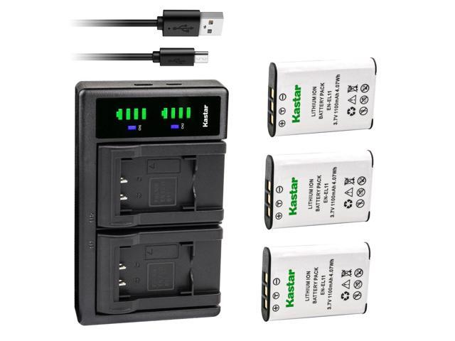Kastar 3-Pack Battery and LTD2 USB Charger Compatible with Pentax D-LI78 Battery, Pentax D-BC78 Charger, Pentax Optio L50, Optio M50, Optio M60,...