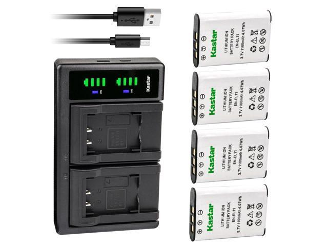 Kastar 4-Pack Battery and LTD2 USB Charger Compatible with Pentax D-LI78 Battery, Pentax D-BC78 Charger, Pentax Optio L50, Optio M50, Optio M60,...