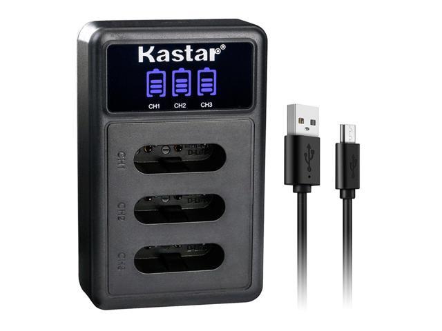 Kastar LCD Triple USB Battery Charger Compatible with Pentax D-LI78 Battery, Pentax D-BC78 Charger, Pentax Optio L50, Optio M50, Optio M60, Optio...